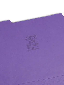 Smead® Color File Folders, Letter Size, 1/3 Cut, Jewel Tones, Box Of 100
