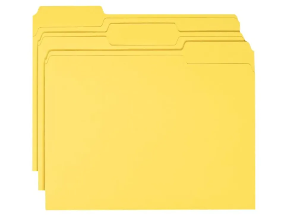 Smead® Color File Folders, Letter Size, 1/3 Cut, Yellow, Box Of 100