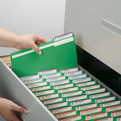 Smead® Color File Folders, Letter Size, 1/3 Cut, Green, Box Of 100 (12143)
