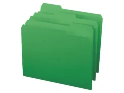 Smead® Color File Folders, Letter Size, 1/3 Cut, Green, Box Of 100 (12143)