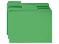 Smead® Color File Folders, Letter Size, 1/3 Cut, Green, Box Of 100 (12143)