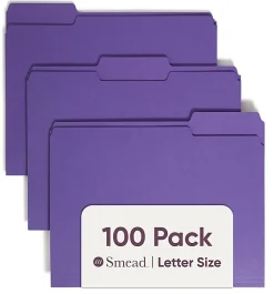 Smead® Color File Folders, Letter Size, 1/3 Cut, Orange, Box Of 100