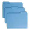 Smead® Color File Folders, Letter Size, 1/3 Cut, Blue, Box Of 100 (12043)
