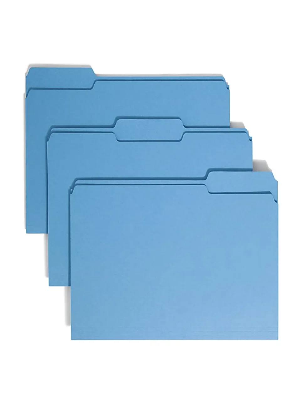 Smead® Color File Folders, Letter Size, 1/3 Cut, Blue, Box Of 100 (12043)