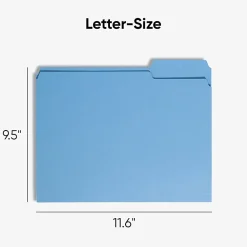 Smead® Color File Folders, Letter Size, 1/3 Cut, Blue, Box Of 100 (12043)