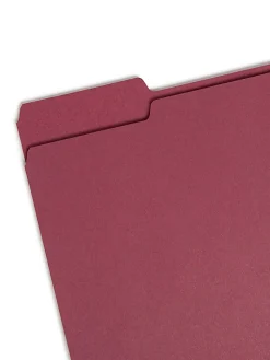 Smead® Color File Folders, Letter Size, 1/3 Cut, Maroon, Box Of 100