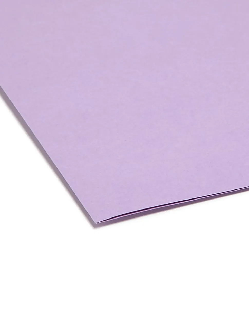 Smead® Color File Folders, With Reinforced Tabs, Letter Size, 1/3 Cut, Lavender, Box Of 100