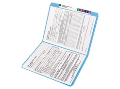 Smead® Color File Folders, With Reinforced Tabs, Letter Size, Straight Cut, Blue, Box Of 100