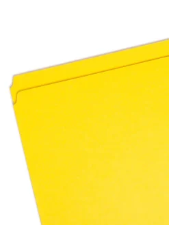 Smead® Color File Folders, With Reinforced Tabs, Letter Size, Straight Cut, Yellow, Box Of 100