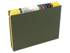 Smead® Color File Folders, With Reinforced Tabs, Letter Size, Straight Cut, Yellow, Box Of 100