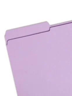 Smead® Color File Folders, With Reinforced Tabs, Legal Size, 1/3 Cut, Lavender, Box Of 100