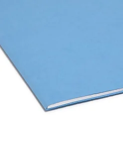 Smead® Color File Folders, With Reinforced Tabs, Letter Size, 1/3 Cut, Blue, Box Of 100