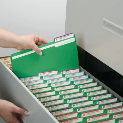 Smead® Color File Folders, With Reinforced Tabs, Legal Size, 1/3 Cut, Green, Box Of 100