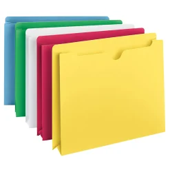 Smead® Color File Jackets, 2” Expansion, Letter Size, Assorted Colors, Pack Of 10