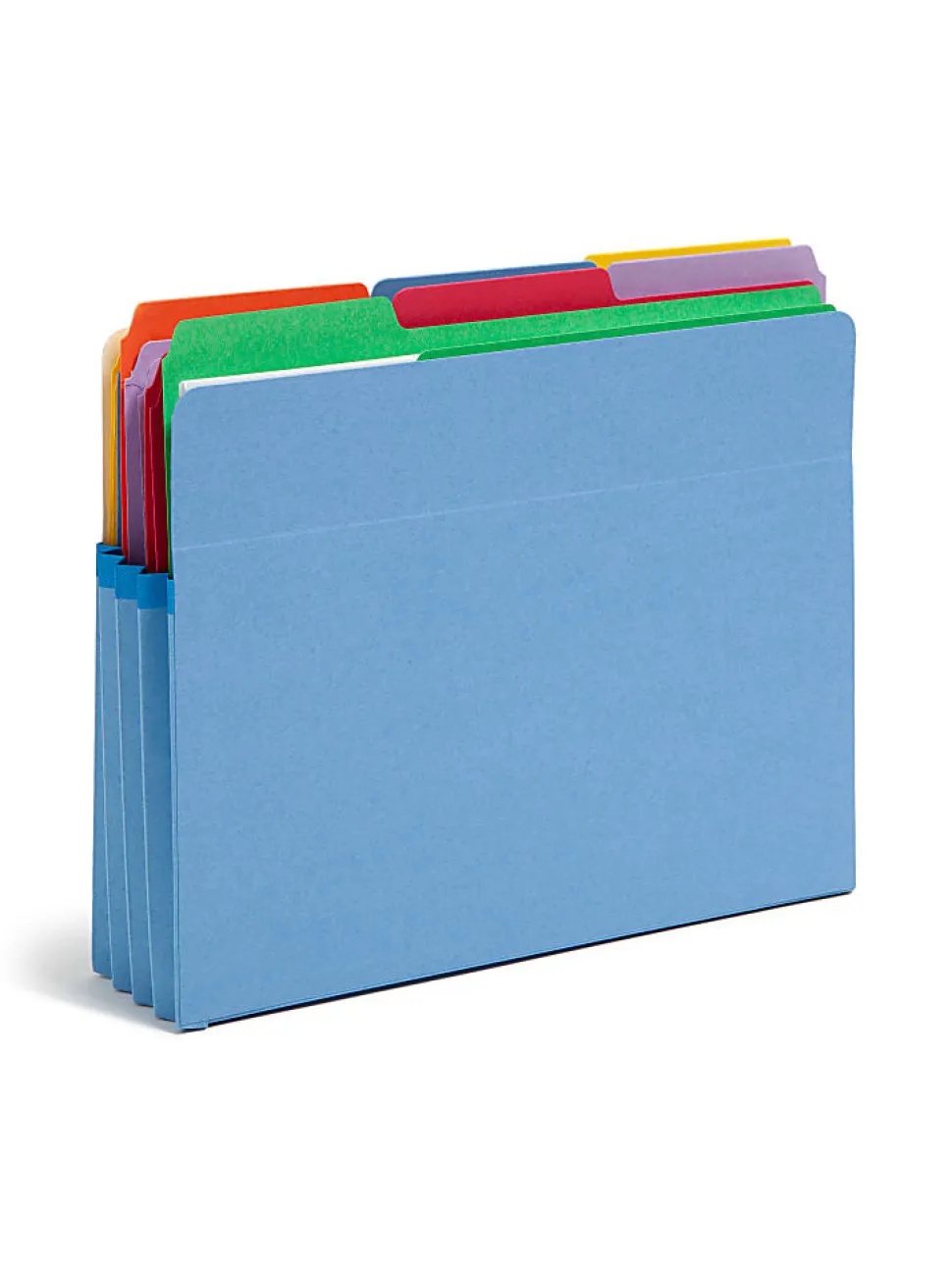Smead® Color File Pockets, 3 1/2" Expansion, 9 1/2" x 11 3/4", Blue, Pack Of 25
