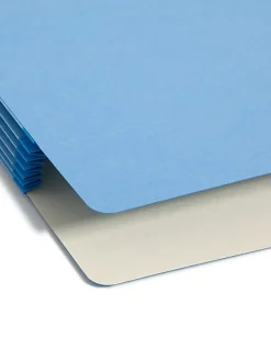 Smead® Color File Pockets, 5 1/4" Expansion, 9 1/2" x 14 3/4", Blue