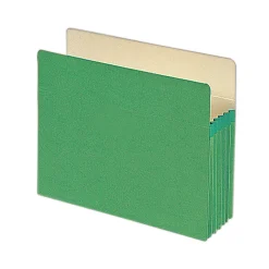 Smead® Color File Pockets, 5 1/4" Expansion, 9 1/2" x 11 3/4", Green, Pack Of 10