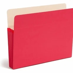 Smead® Color File Pockets, Letter Size, 3 1/2