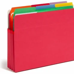 Smead® Color File Pockets, Letter Size, 3 1/2