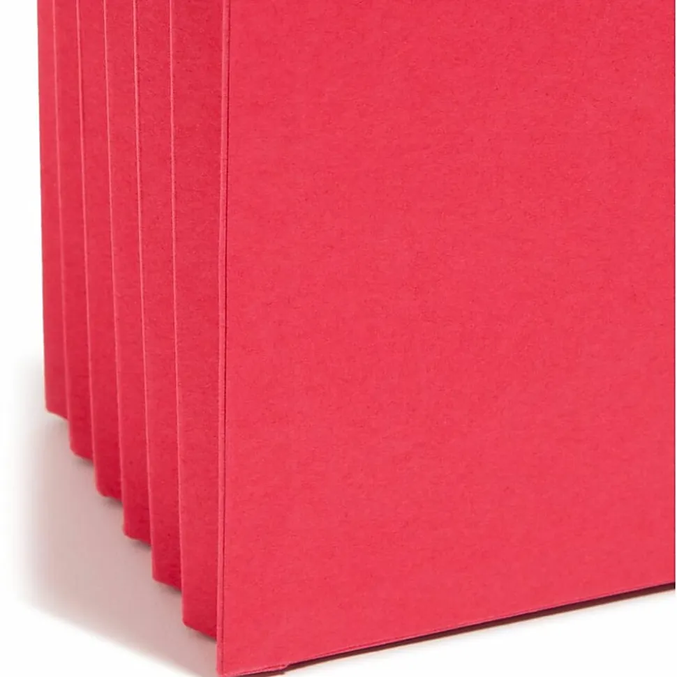 Smead® Color File Pockets, Letter Size, 5 1/4" Expansion, 9 1/2" x 11 3/4", Red