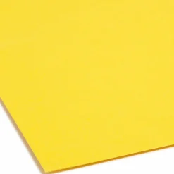 SmeadĀ® Color Reinforced Tab Fastener Folders, Legal Size, 1/3 Cut, Yellow, Pack Of 50
