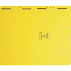 Smead® Color Reinforced Tab Fastener Folders, Legal Size, 1/3 Cut, Yellow, Pack Of 50