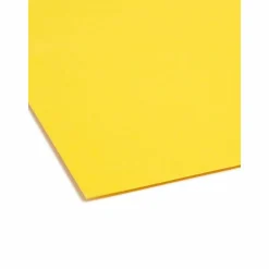 Smead® Color Reinforced Tab Fastener Folders, Legal Size, 1/3 Cut, Yellow, Pack Of 50
