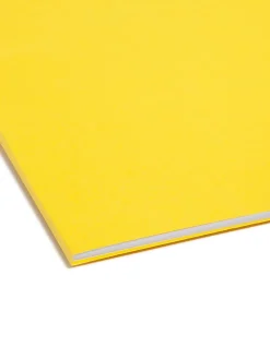 SmeadĀ® Color Reinforced Tab Fastener Folders, Letter Size, 1/3 Cut, Yellow, Pack Of 50