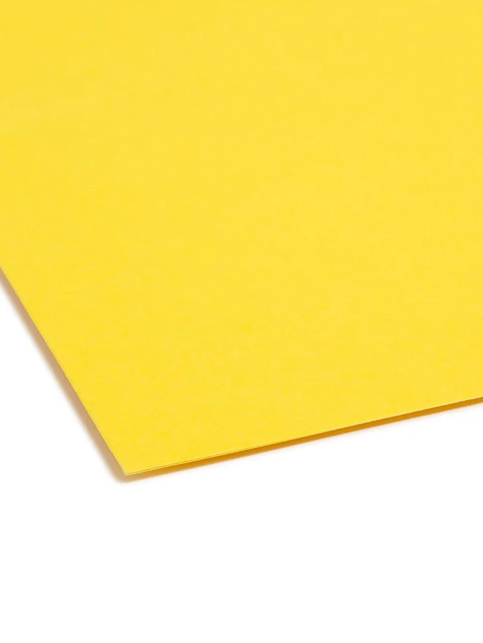 Smead® Color Reinforced Tab Fastener Folders, Letter Size, 1/3 Cut, Yellow, Pack Of 50