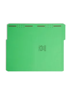 SmeadĀ® Color Reinforced Tab Fastener Folders, Legal Size, 1/3 Cut, Green, Pack Of 50