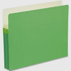 SmeadĀ® Color Top-Tab File Pockets, Letter Size, 1 3/4" Expansion, Green