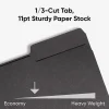 Smead® 1/3-Cut Interior Folders, Letter Size, Black, Box Of 100