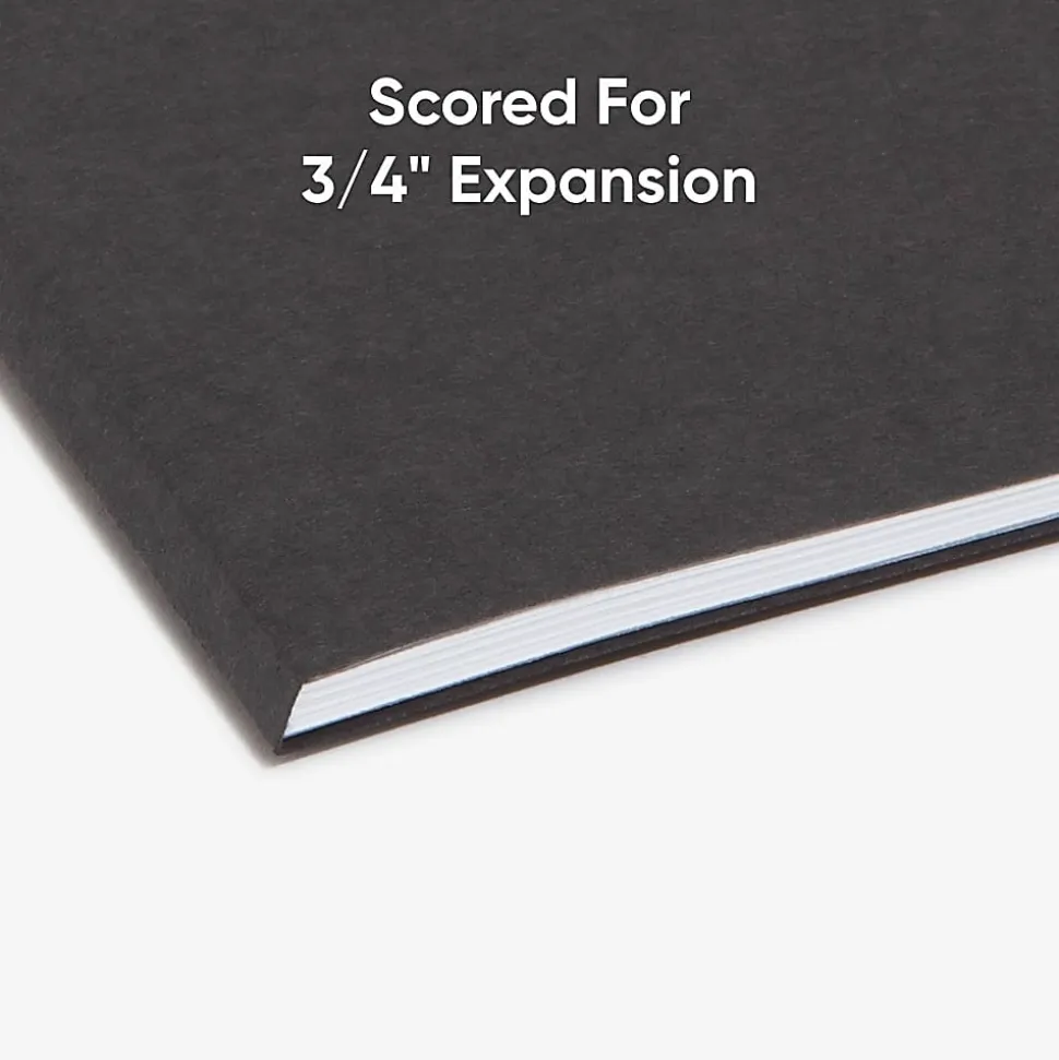 Smead® 1/3-Cut Interior Folders, Letter Size, Black, Box Of 100