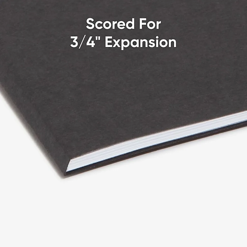 Smead® 1/3-Cut Interior Folders, Letter Size, Black, Box Of 100