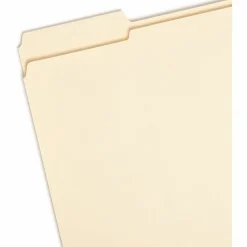 Smead® 1/3-Cut Manila File Folders, Letter Size, 100% Recycled, Manila, Box Of 100