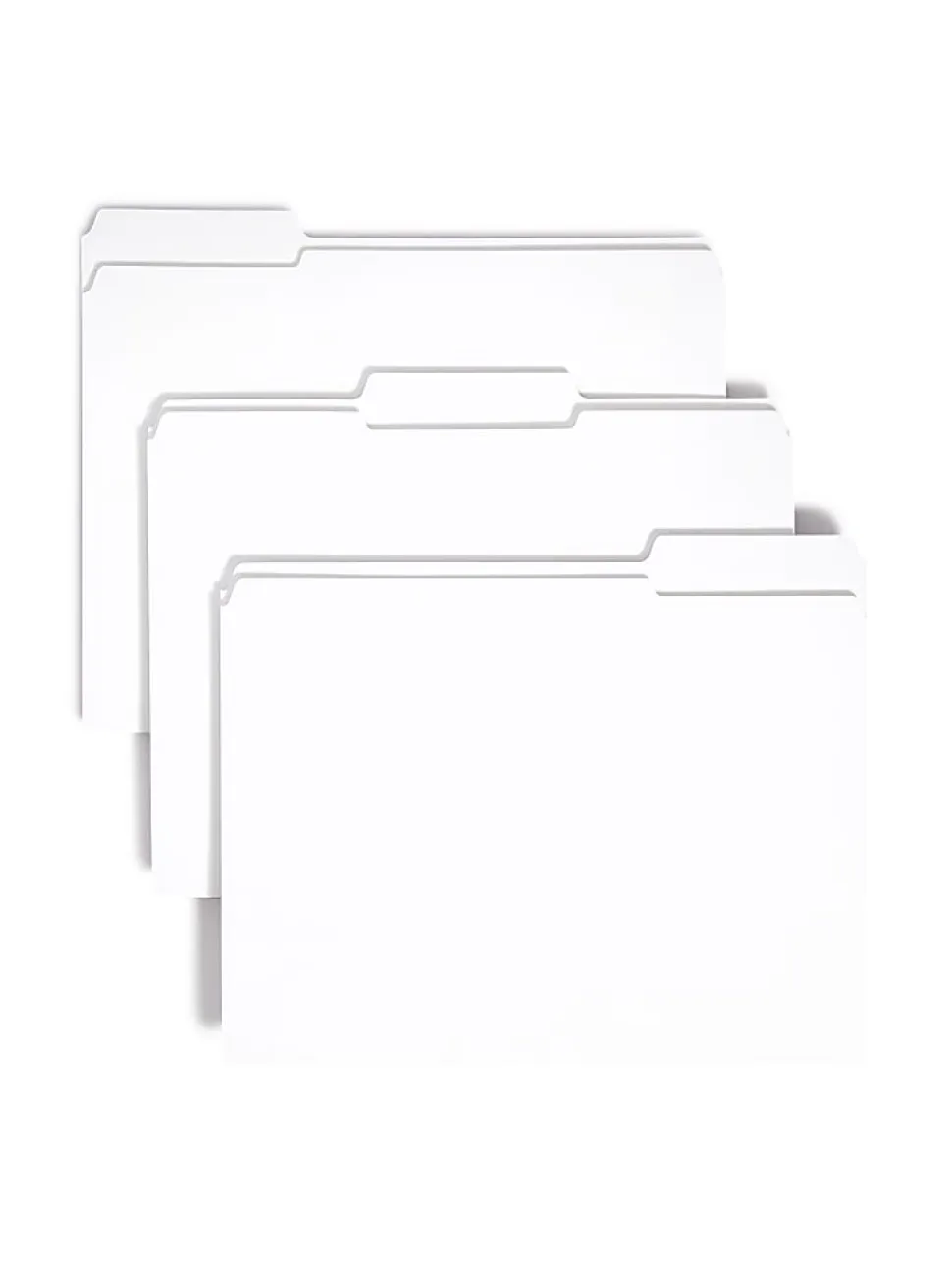 Smead® 1/3-Cut 2-Ply Color File Folders, Letter Size, White, Box Of 100