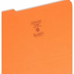 SmeadĀ® 1/3-Cut 2-Ply Color File Folders, Legal Size, Orange, Box Of 100
