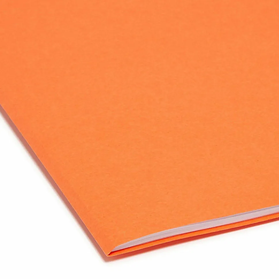 Smead® 1/3-Cut 2-Ply Color File Folders, Legal Size, Orange, Box Of 100