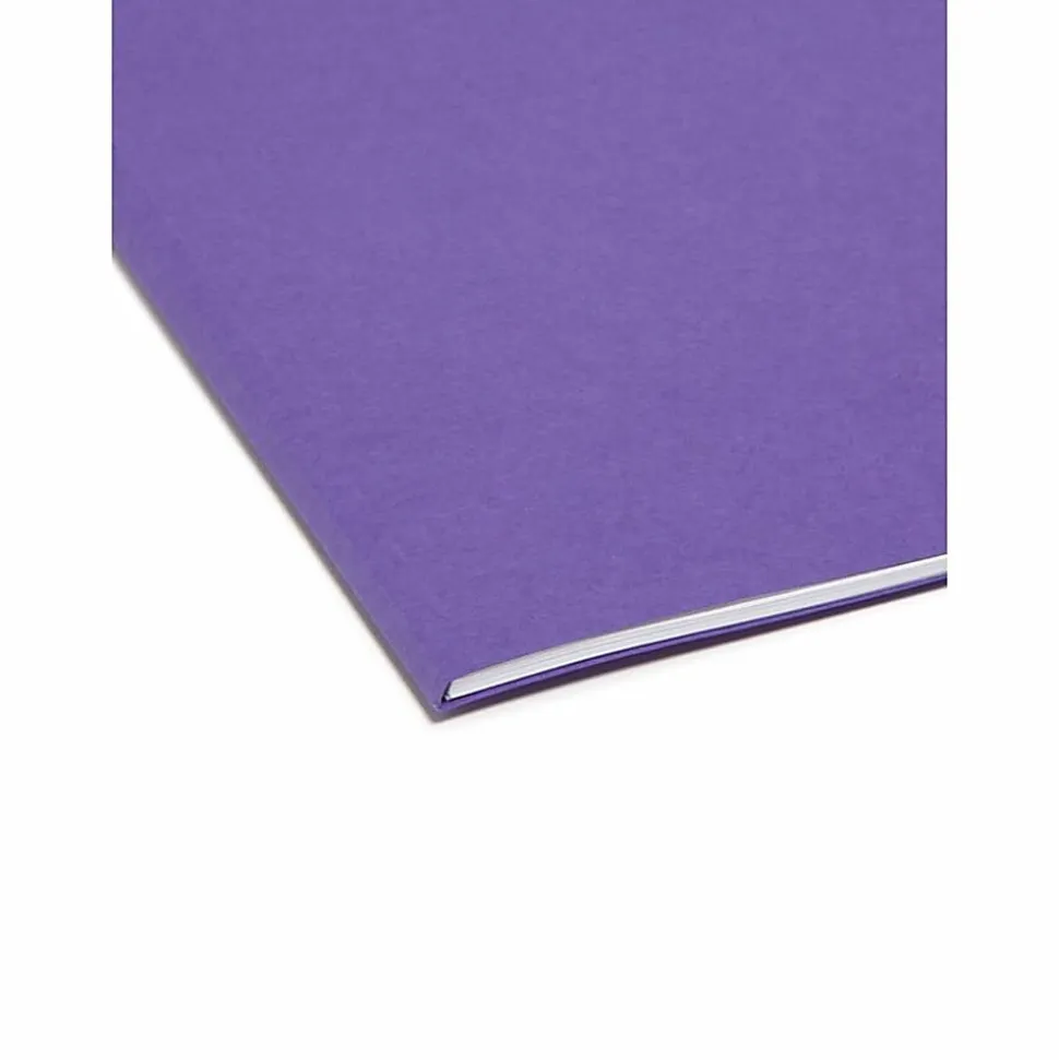 Smead® 1/3-Cut 2-Ply Color File Folders, Letter Size, Purple, Box Of 100