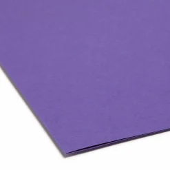 Smead® 1/3-Cut 2-Ply Color File Folders, Letter Size, Purple, Box Of 100