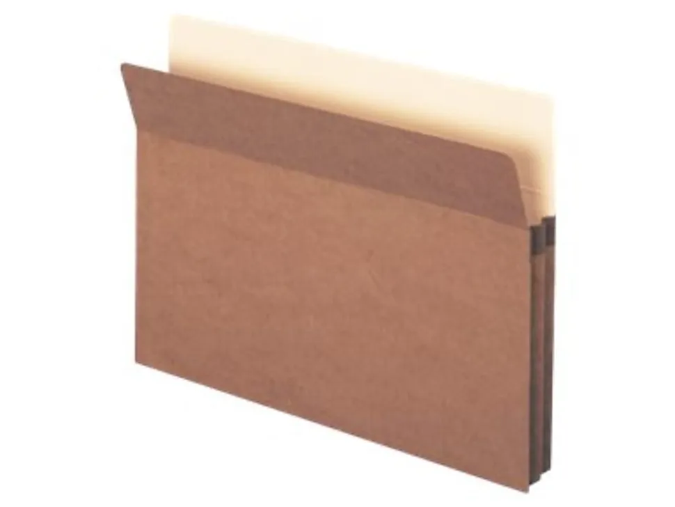 Smead® 2/5-Cut Top-Tab File Pockets, Letter Size, 1 3/4" Expansion, 30% Recycled, Redrope, Box Of 25