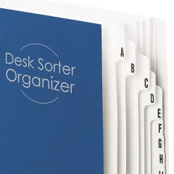 SmeadĀ® Desk File/Sorter, A-Z, Letter Size, 35% Recycled, Dark Blue