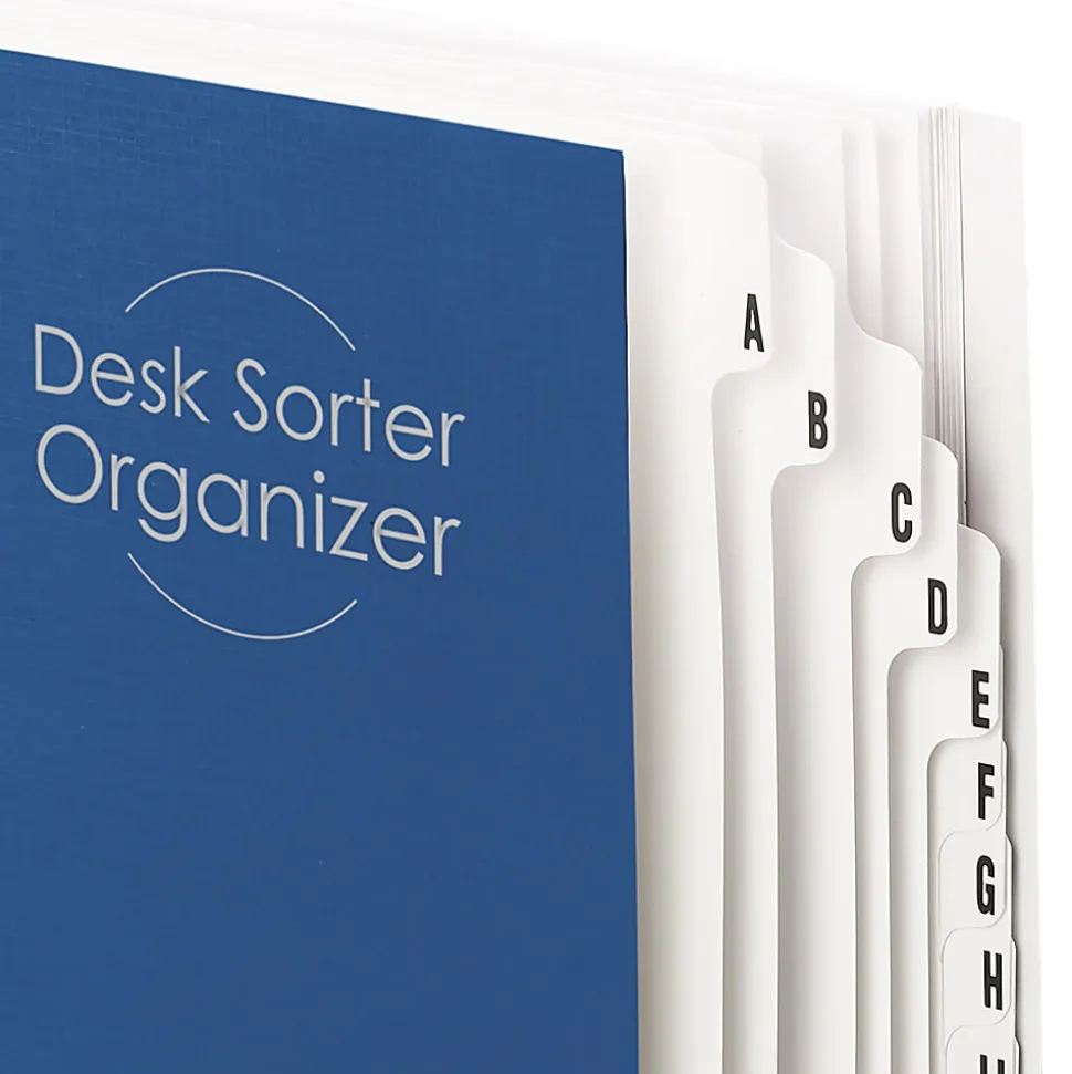 Smead® Desk File/Sorter, A-Z, Letter Size, 35% Recycled, Dark Blue