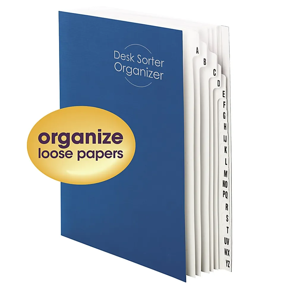 Smead® Desk File/Sorter, A-Z, Letter Size, 35% Recycled, Dark Blue