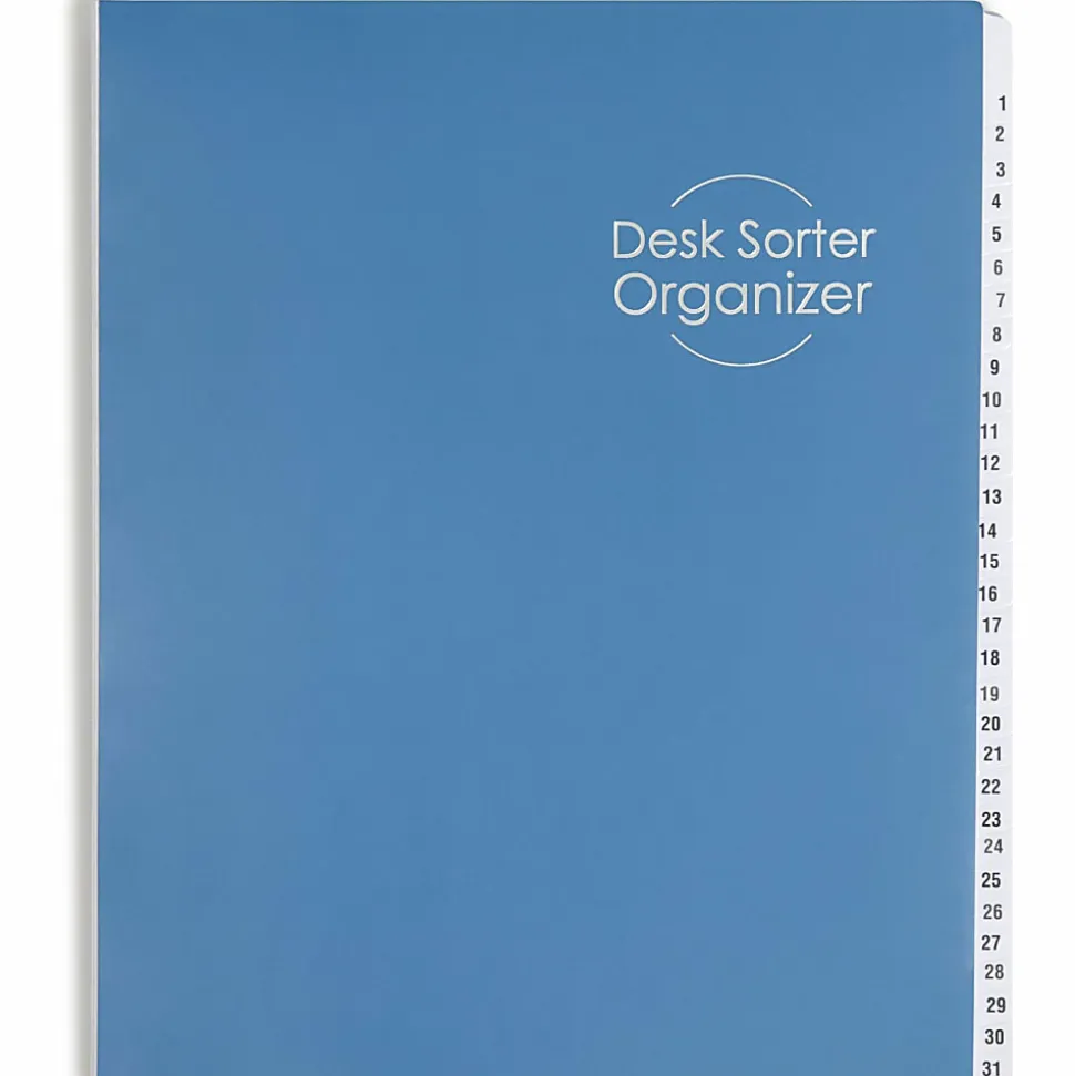 Smead® Desk File/Sorter, 1-31, Letter Size, 35% Recycled, Blue