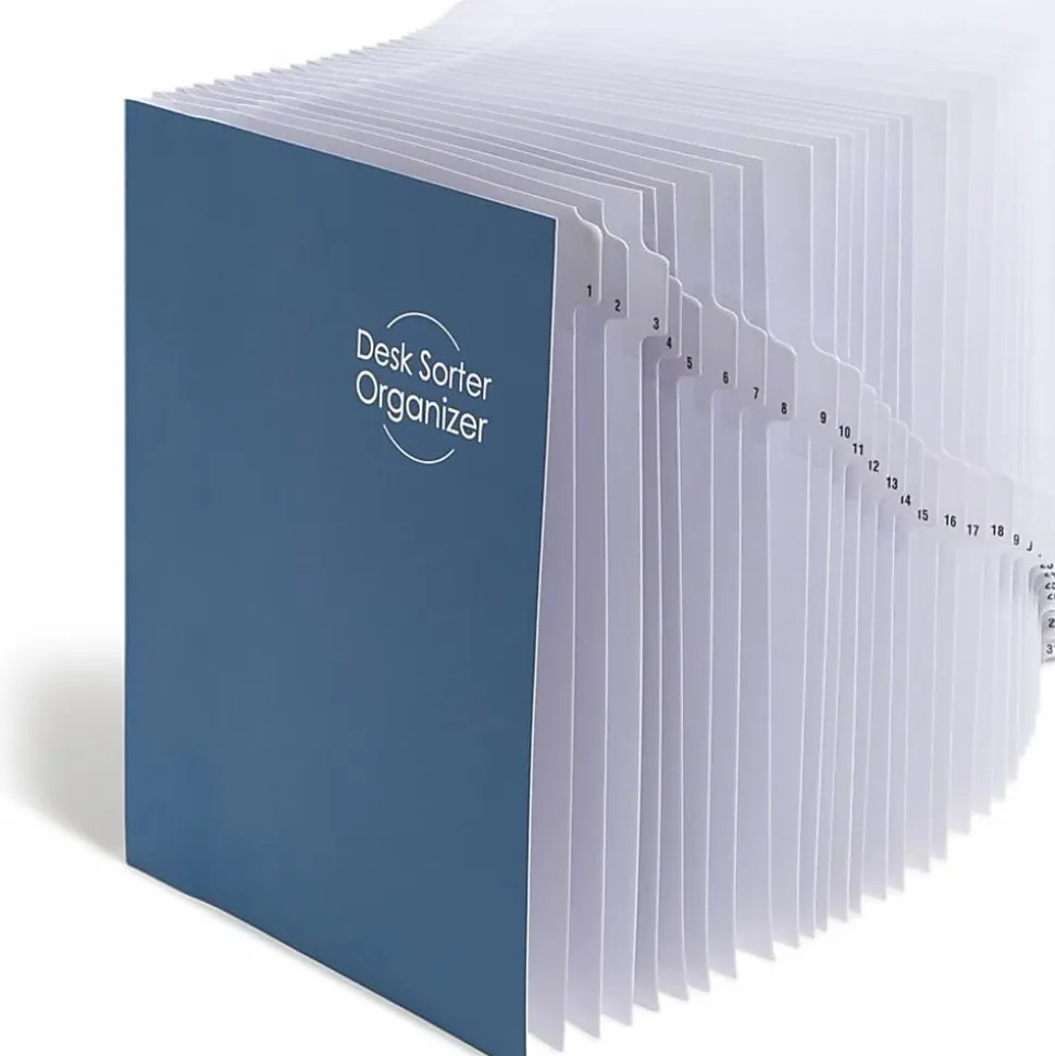 Smead® Desk File/Sorter, 1-31, Letter Size, 35% Recycled, Blue