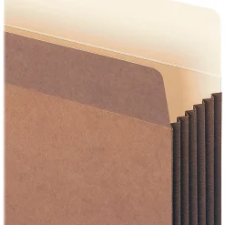 SmeadĀ® Easy-Access Top-Tab TyvekĀ® File Pockets, Legal Size, 5 1/4" Expansion, 30% Recycled, Redrope, Box Of 10