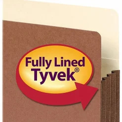 Smead® Easy-Access Top-Tab Tyvek® File Pockets, Legal Size, 3 1/2