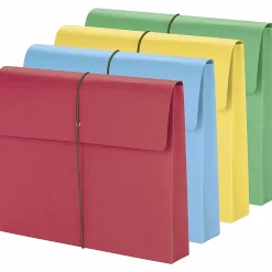 Smead® Elastic Closure Expanding School Wallets, Letter Size, 2
