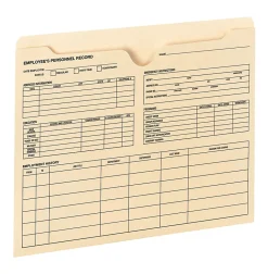 SmeadĀ® Employee Record File Jackets, Manila, Pack Of 20